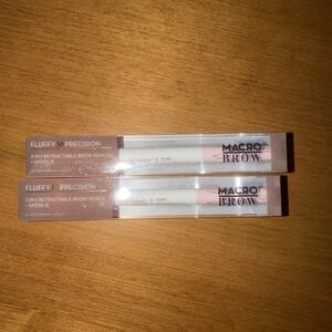 NEW The Creme Shop Macro Brow 2 In 1 Retractable Brow Pencil & Spoolie Taupe x 2